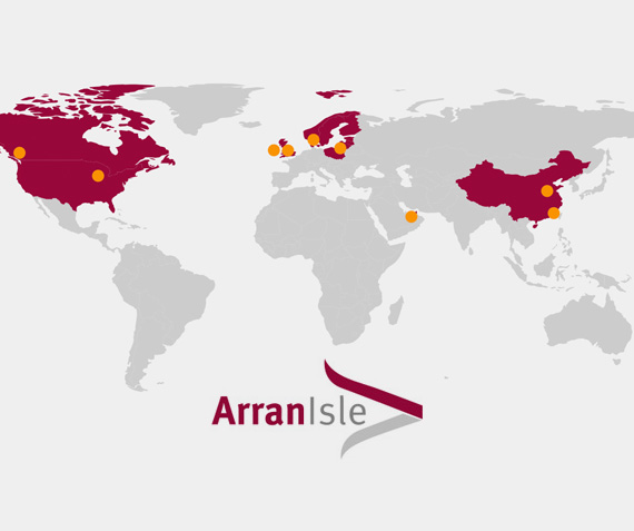 Map of Arran Isle departments